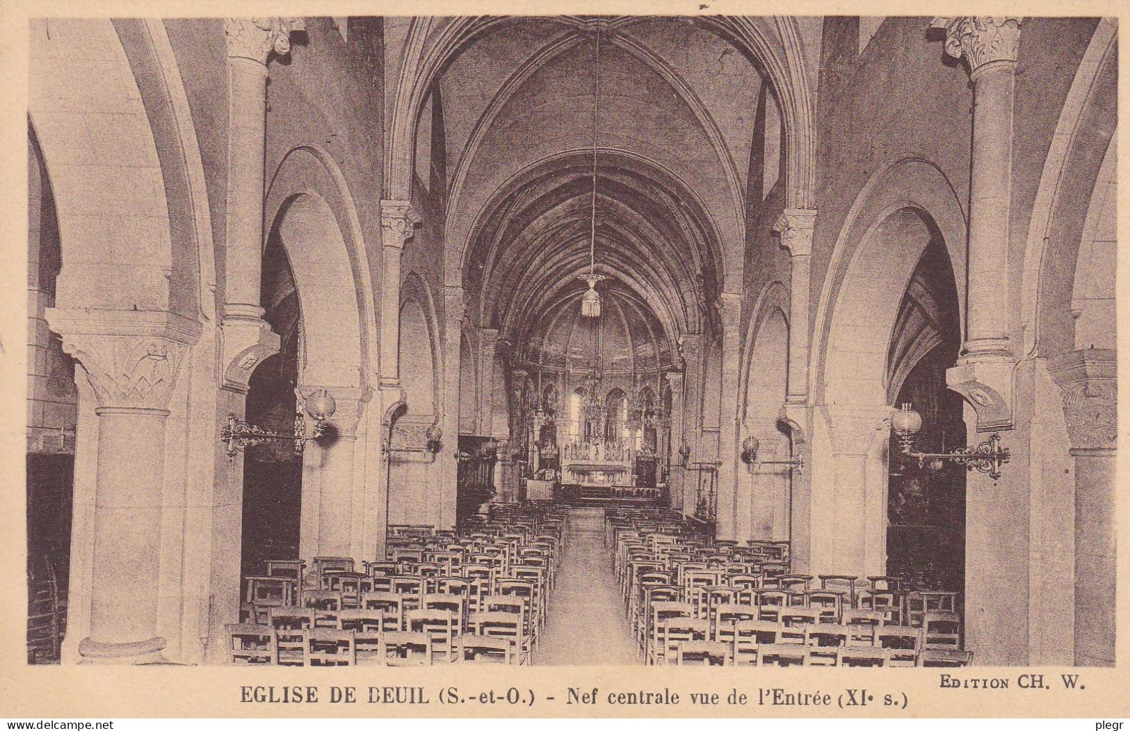 95197 01 01 - DEUIL LA BARRE - EGLISE - NEF CENTRALE VUE DE L'ENTREE - Deuil La Barre