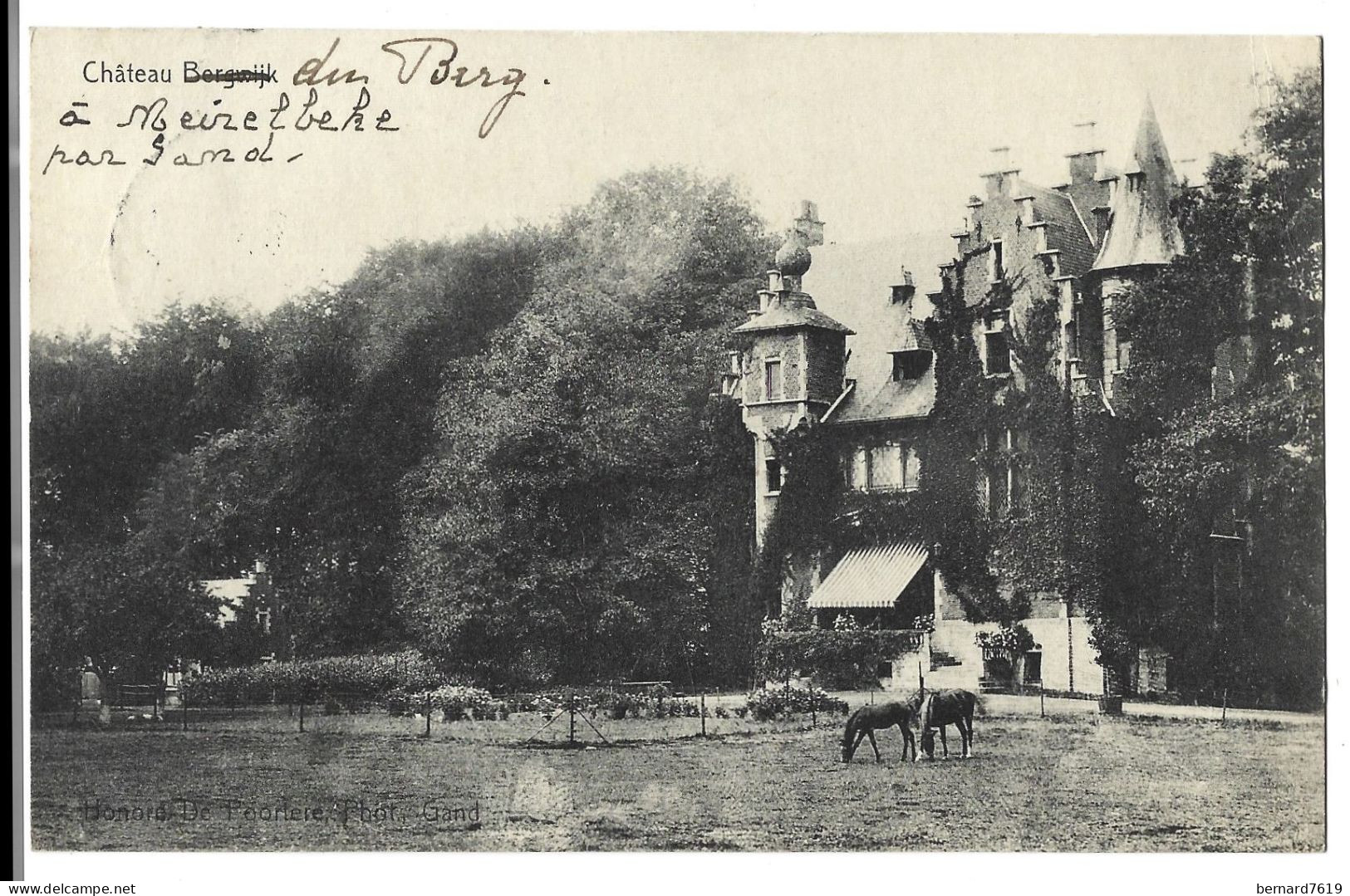 Belgique  -  Merelbeke   -  Chateau  Du  Berg  Par Gand - Signe  E Stas  De Richelles - Merelbeke