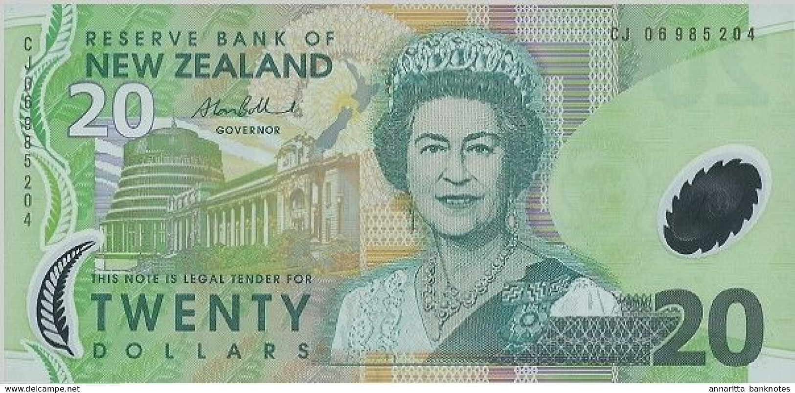 New Zealand 20 Dollars ND (2006), UNC (P-187b, B-133e) - New Zealand