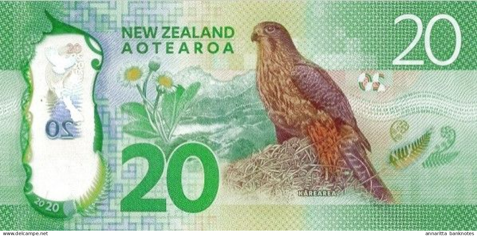 New Zealand 20 Dollars ND (2016), UNC (P-193a, B-139a) - New Zealand
