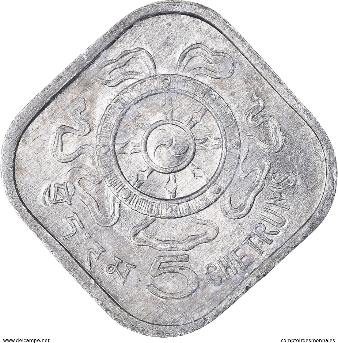 Monnaie, Bhoutan, 5 Chetrums, 1975 - Bhutan