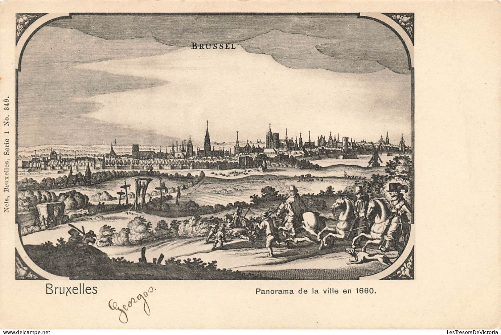 BELGIQUE - Bruxelles - Panorama De La Ville En 1660 - Dos Non Divisé - Carte Postale Ancienne - Autres & Non Classés