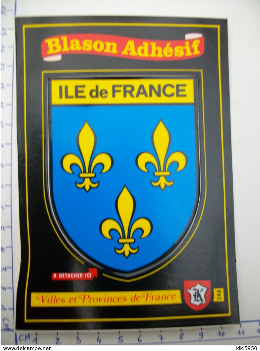 Blason Adhésif  ILE De FRANCE - Ile-de-France