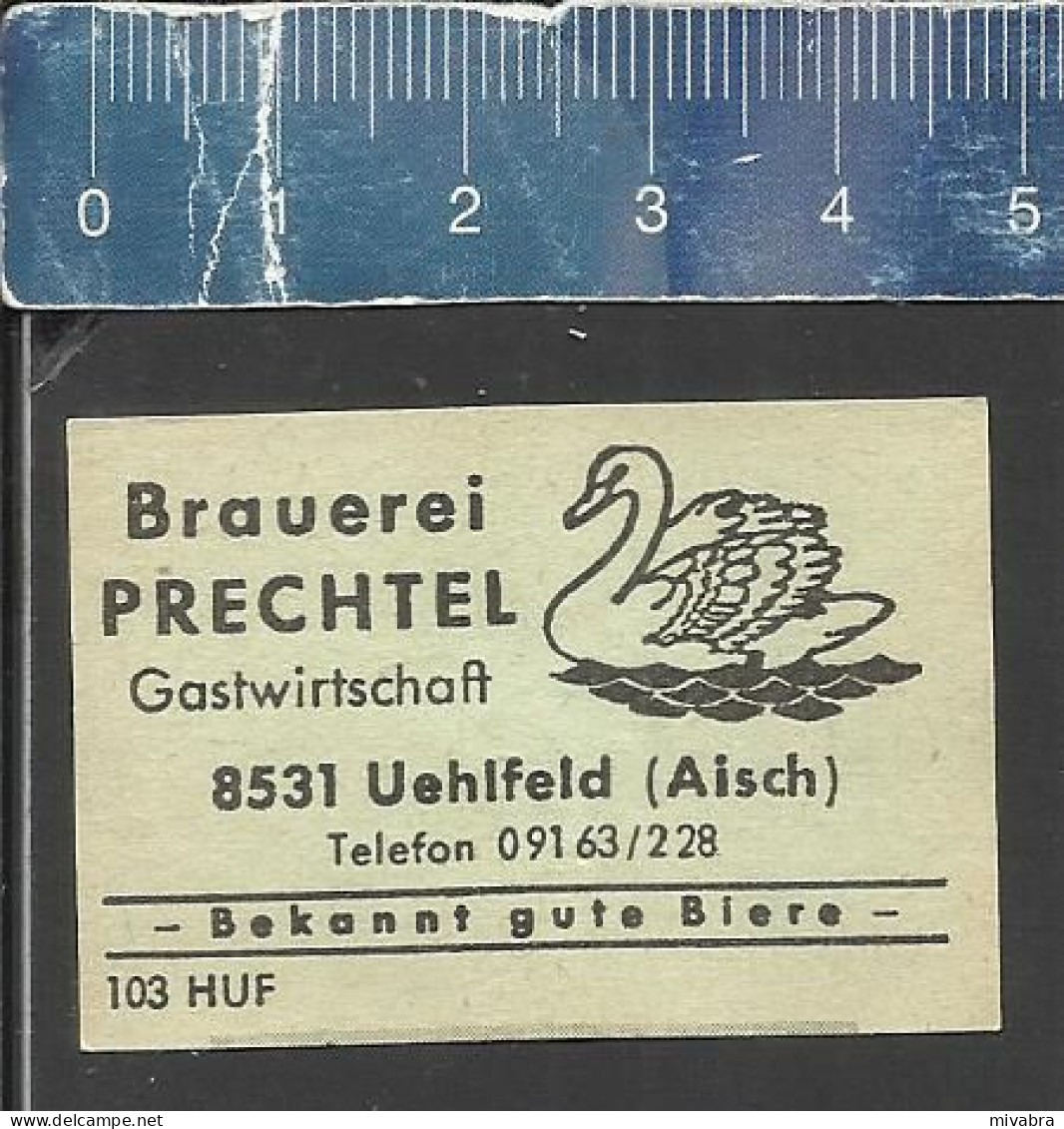 BRAUEREI PRECHTEL - UEHFELD (AISCH) (BIER ALE PILS BIÈRE BEER ) - ALTES DEUTSCHES STREICHHOLZ ETIKETT - Zündholzschachteletiketten