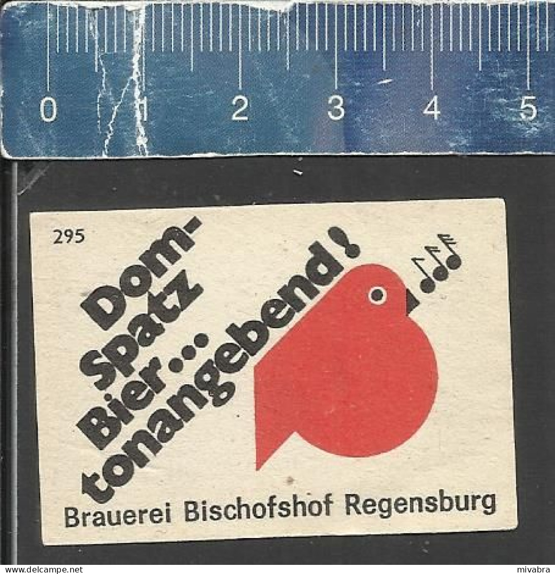 DOM SPATZ BIER BRAUEREI BISCHOFSHOF REGENSBURG -  (BIER ALE PILS BIÈRE BEER ) - ALTES DEUTSCHES STREICHHOLZ ETIKETT - Zündholzschachteletiketten