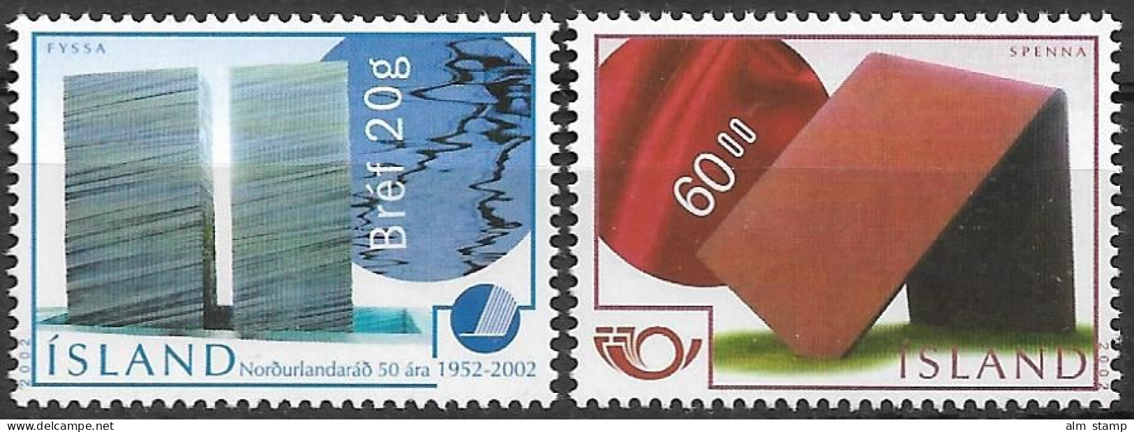 2002 Island  Mi. 1005-6  **MNH    NORDEN: Kunst Des 20. Jahrhunderts - Ungebraucht