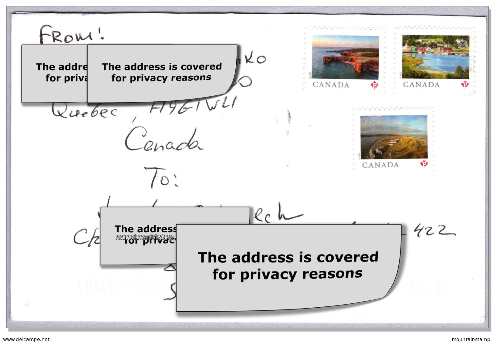 Canada 2020 (Box2C) Cover From 2023 Sent To Switzerland From Far And Wide - Magdalenen & Herschel Island, French River - Cartas & Documentos