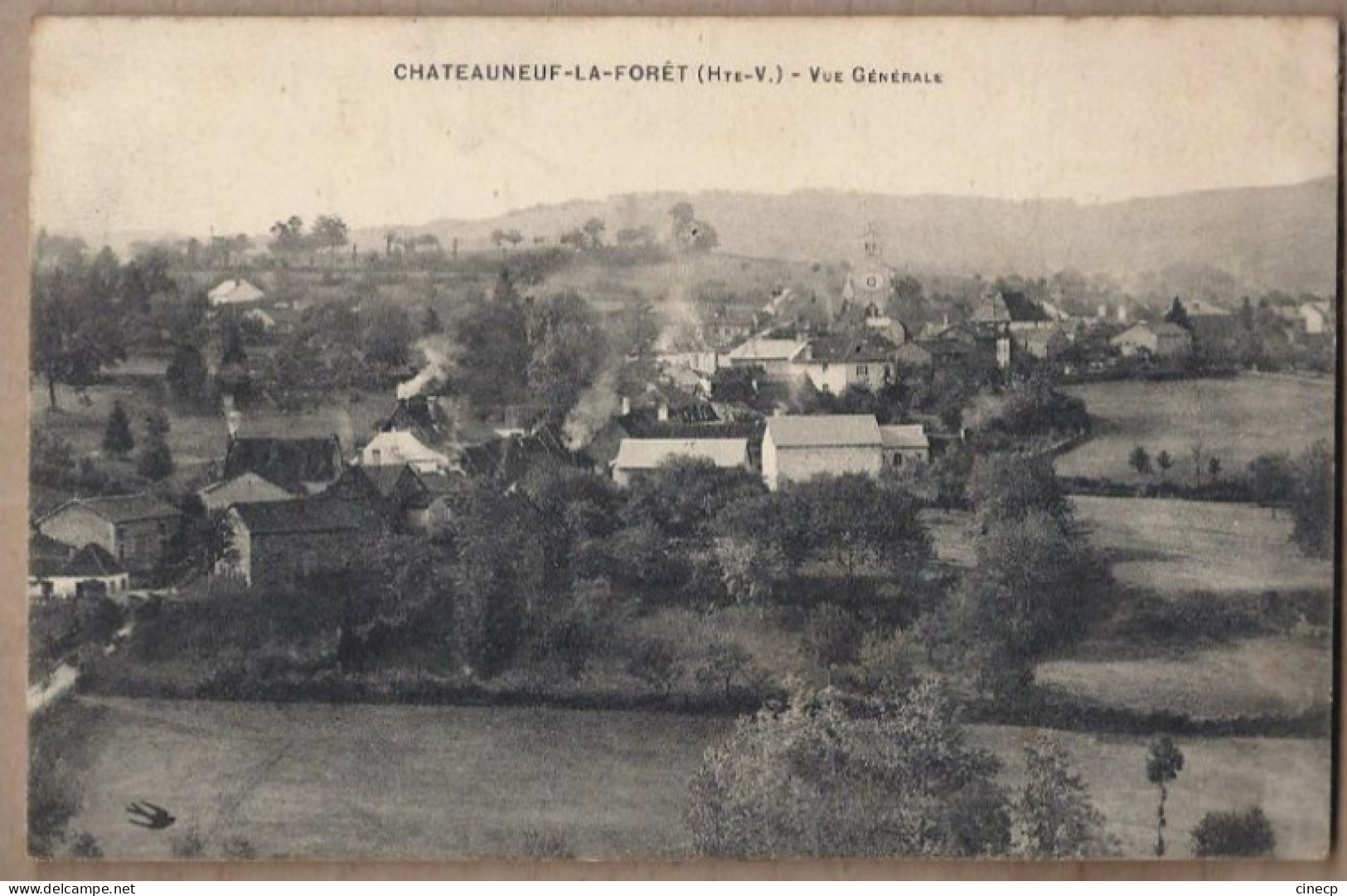 CPA 87 - CHATEAUNEUF Le FORET - Vue Générale - TB PLAN D'ensemble Du Village - Détails Maisons Jolie Oblitération Verso - Chateauneuf La Foret