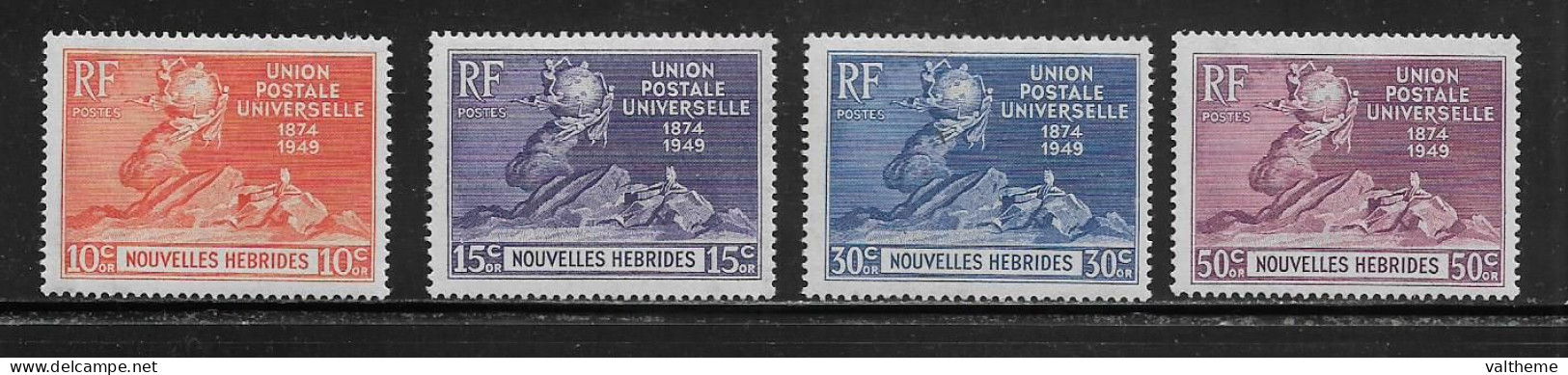 NOUVELLES HEBRIDES  ( DIV - 136 )  1949  N° YVERT ET TELLIER  N°  136/139  N* - Neufs