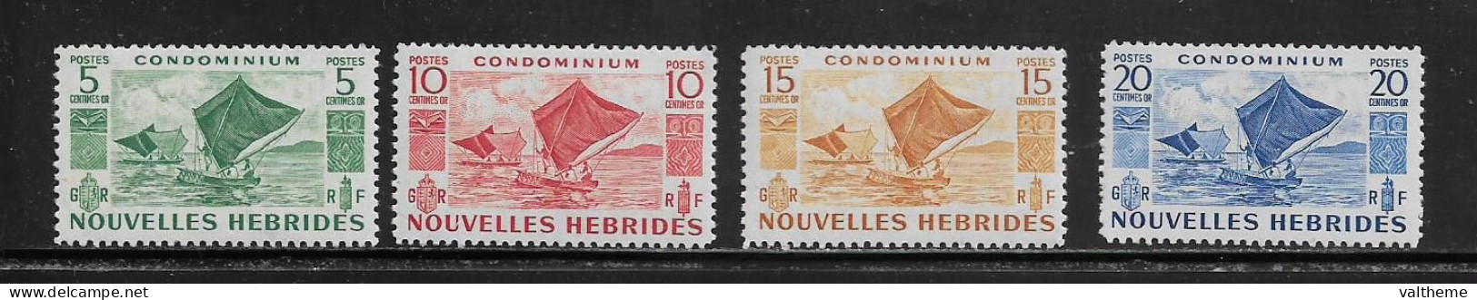 NOUVELLES HEBRIDES  ( DIV - 138 )  1953  N° YVERT ET TELLIER  N°  144/147  N* - Neufs