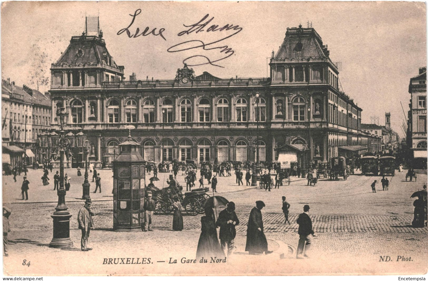 CPA Carte Postale Belgique Bruxelles Gare Du Nord 1906 VM74399 - Schienenverkehr - Bahnhöfe