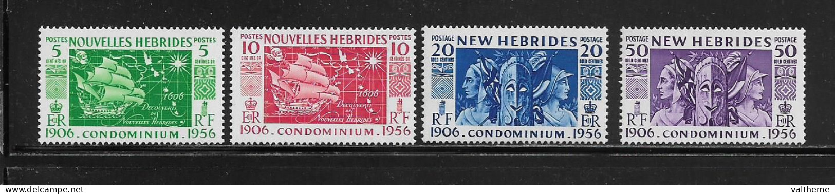 NOUVELLES HEBRIDES  ( DIV - 142 )  1956  N° YVERT ET TELLIER  N°  167/170  N** - Unused Stamps