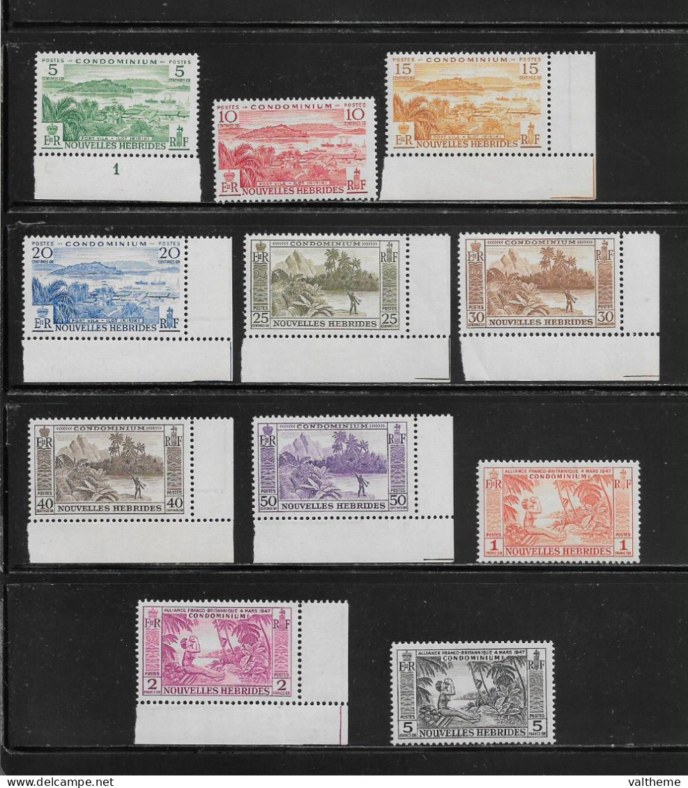 NOUVELLES HEBRIDES  ( DIV - 143 )  1957  N° YVERT ET TELLIER  N°  175/185  N** - Unused Stamps