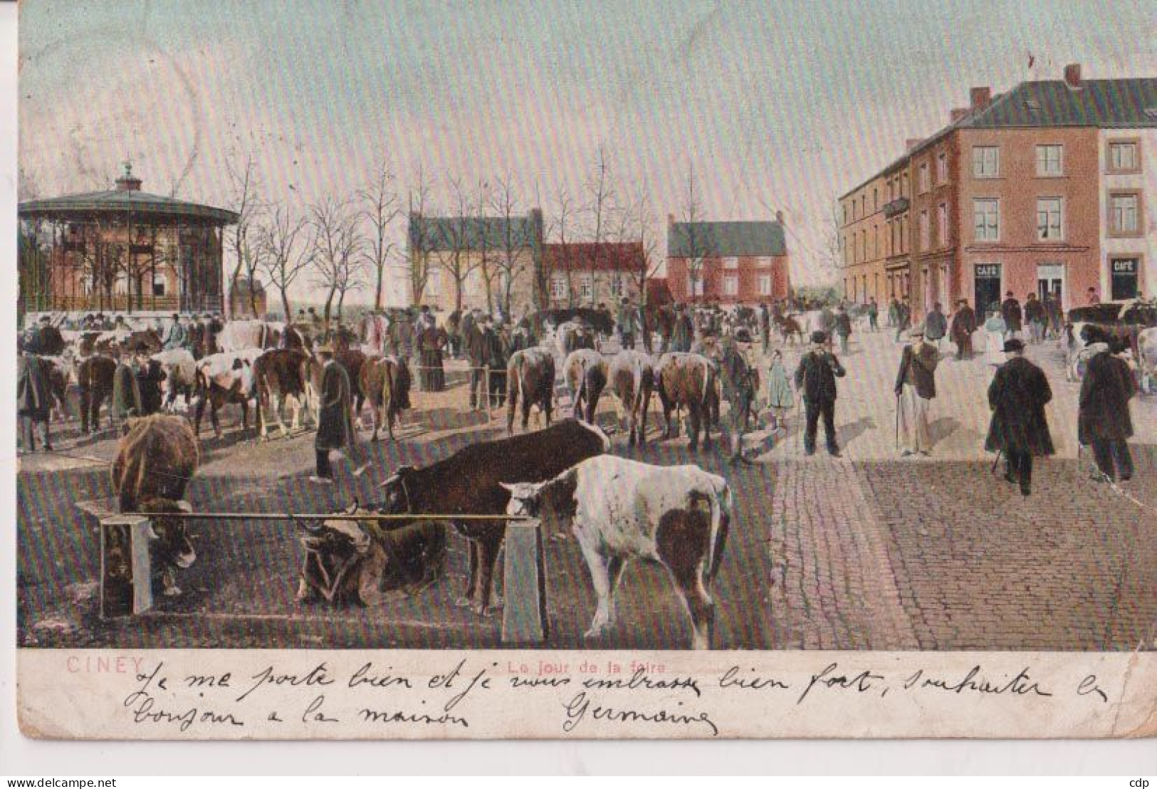 Cpa Ciney  Jour De Foire   1905 - Ciney