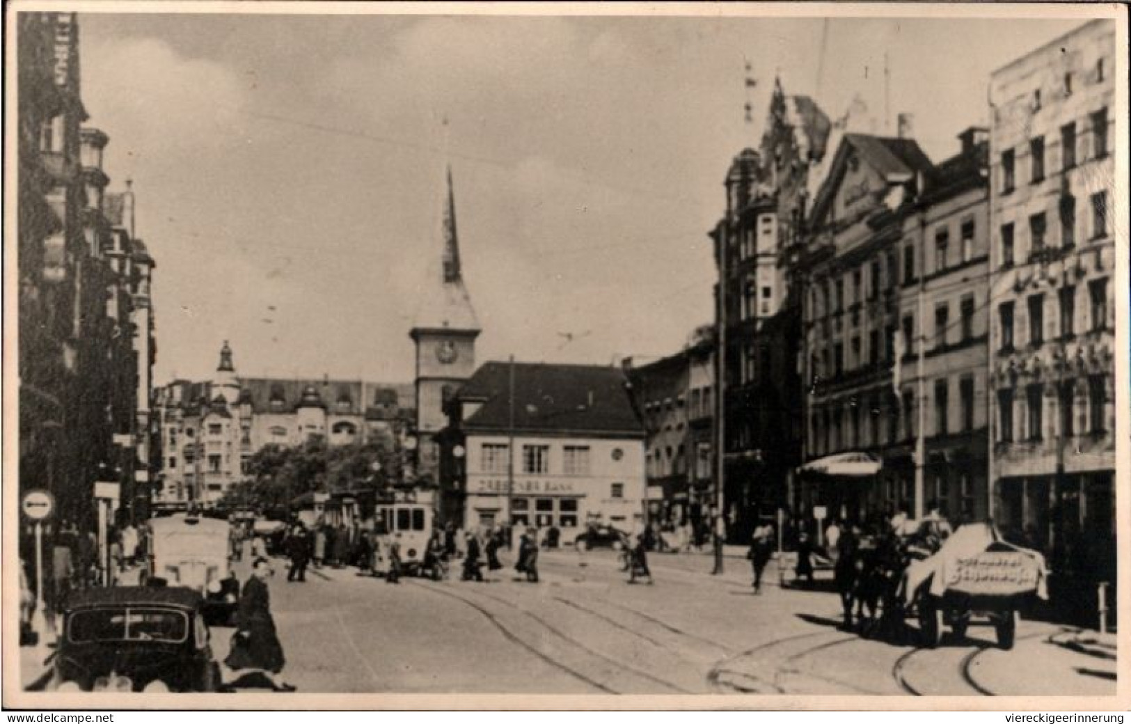 !  Alte Fotokarte Aus Königsberg ?, Ostpreußen, Tram, Straßenbahn, Dresdner Bank - Ostpreussen