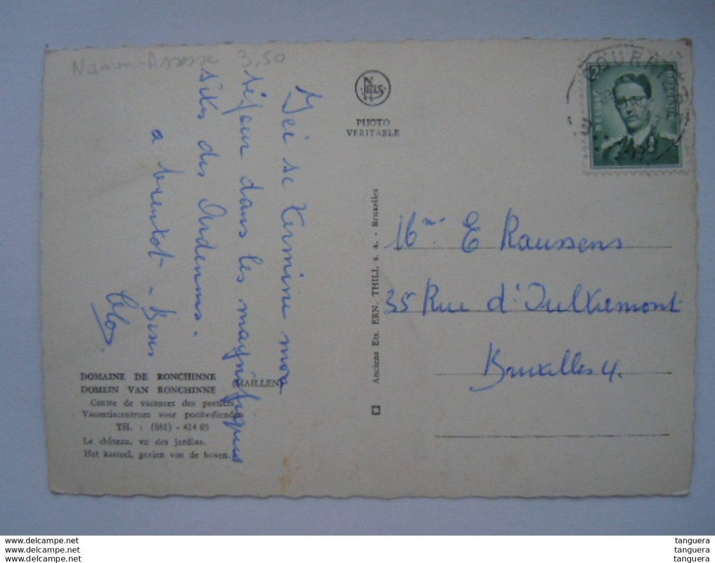 Domaine De Ronchinne (Maillen) Centre De Vacanes Des Postiers Vacantiecentrum Voor Postbedienden Circulée 1963 Edit Thil - Assesse