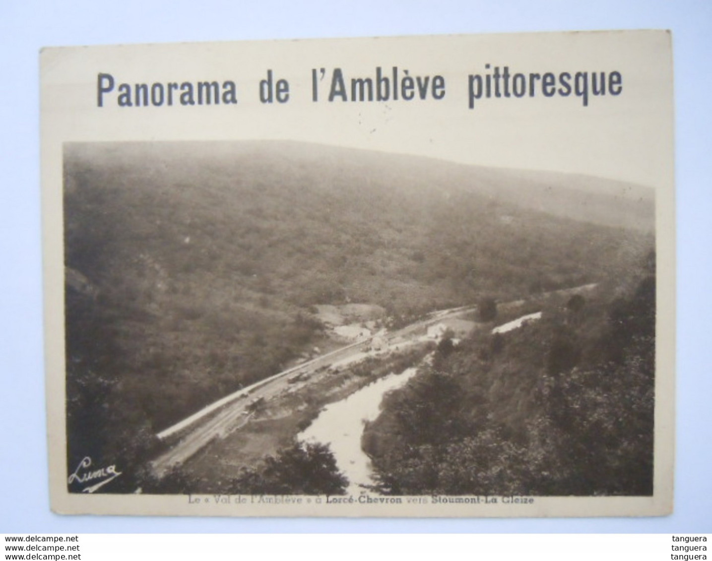 Panorama De L'Amblève Pittoresque Le Val De L'Amblève à Lorcé-Chevron Vers Stoumont-La Gleize Circulée 1951 - Stoumont