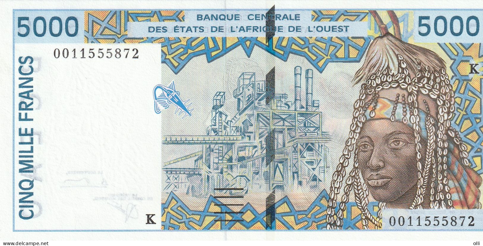 SENEGAL (BCEAO) 5000 Francs ND/1996 2002  P-713K  UNC - Sénégal