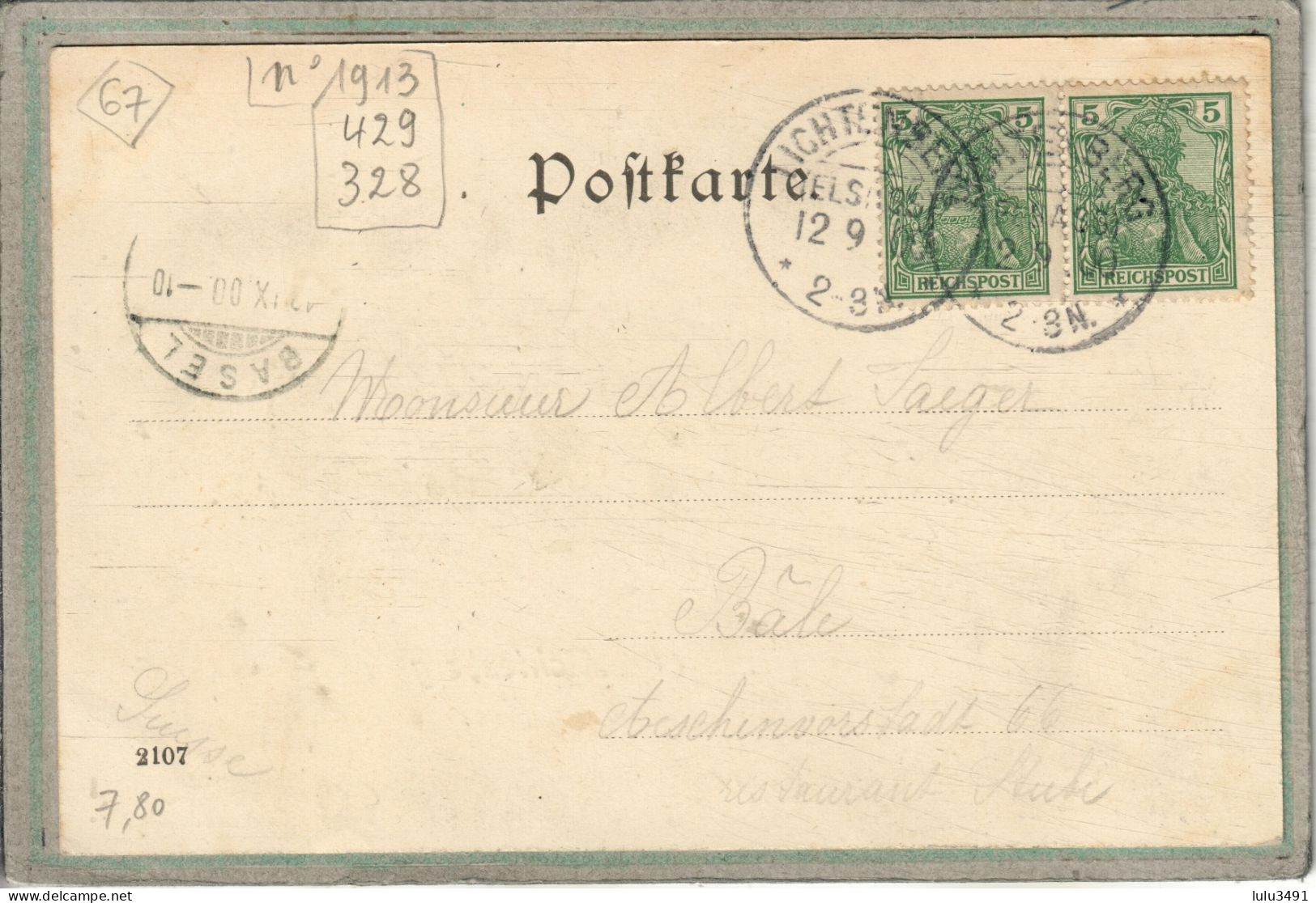 CPA - LICHTENBERG (67) - Carte Multi-Vues De 1900 - Restaurant Au Boeuf Noir - Benfeld