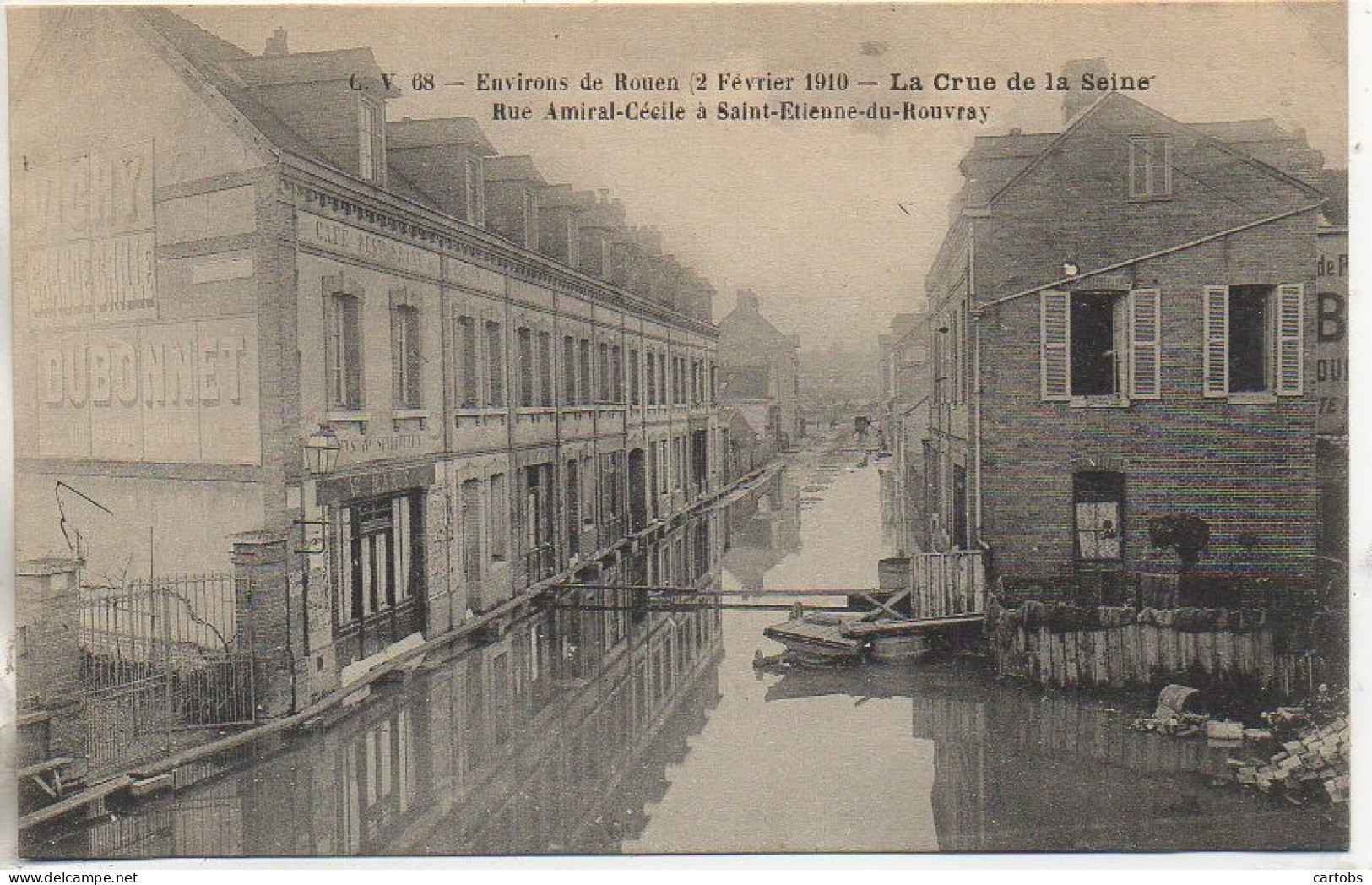 76 SAINT-ETIENNE-du-ROUVRAY  Crue De La Seine 2 Février 1910 Rue Amiral Cécile - Saint Etienne Du Rouvray