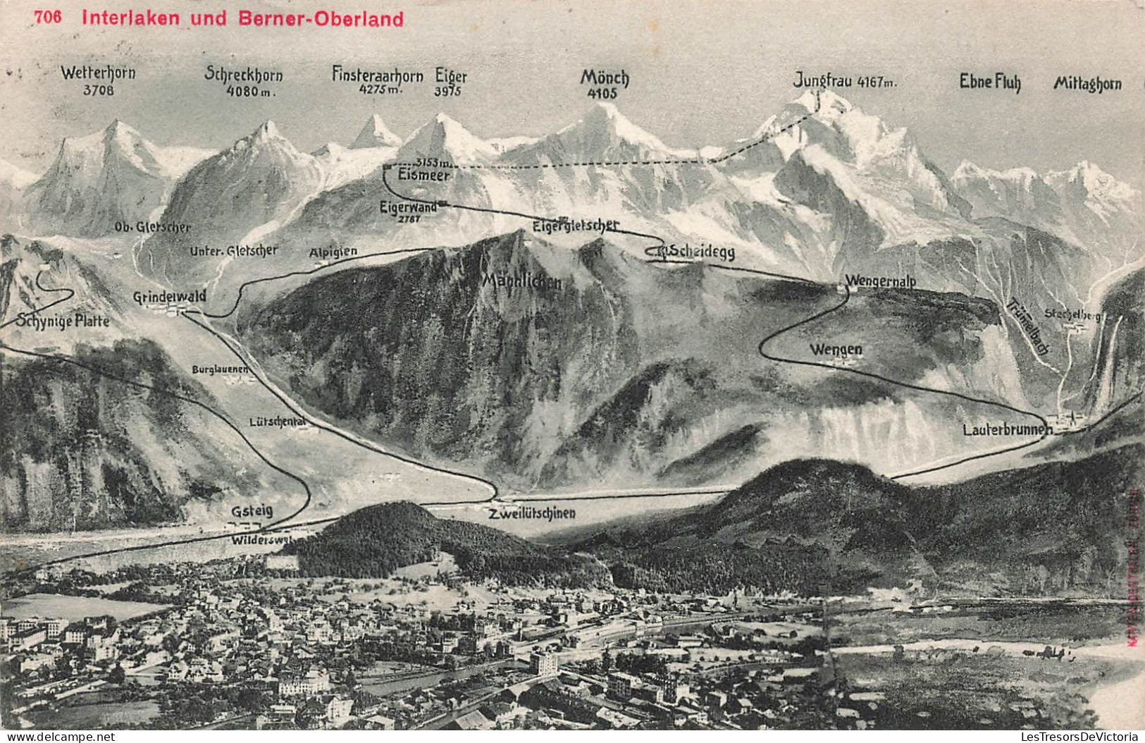 SUISSE - Interlaken - Berner-Oberland - Carte Postale Ancienne - Interlaken