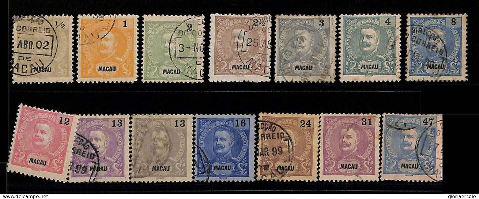 ZA0174a - MACAU Macao - STAMPS - Mundifil # 78/83   Used  - 14 Stamps - Usados