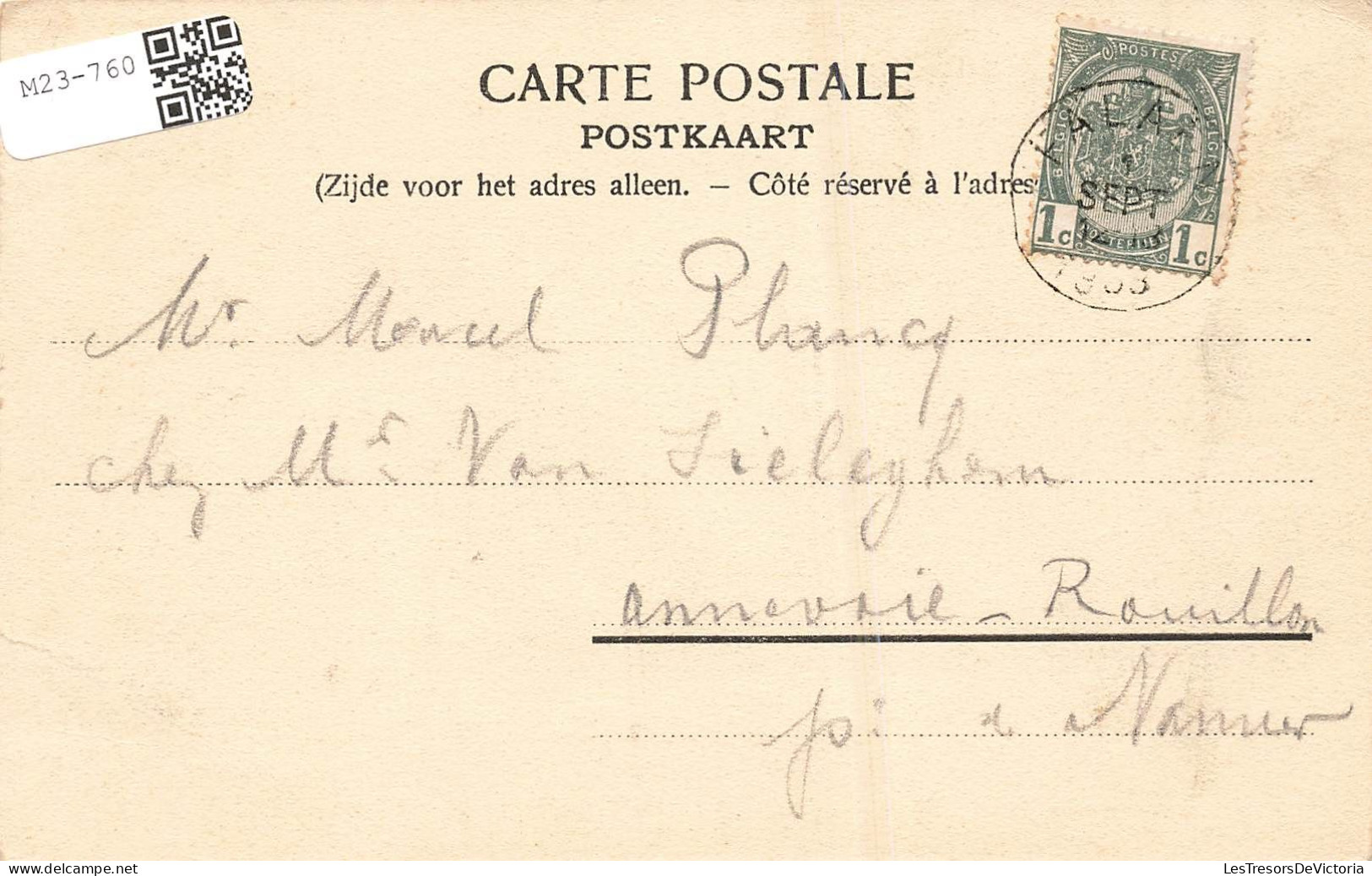 BELGIQUE - La Molignée De Montaigle - Dos Non Divisé - Sentier - Carte Postale Ancienne - Altri & Non Classificati