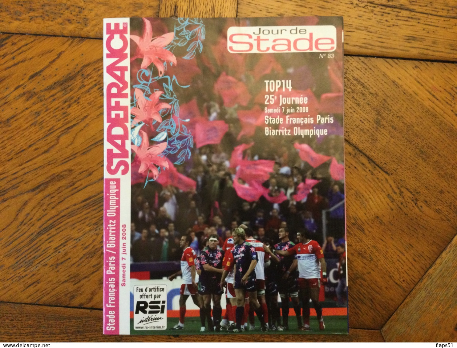 Vends 3 Billets Du Stade Français  2008, 2009 Et 2010 Avec Le Journal Du Match Contre Biarritz - Rugby