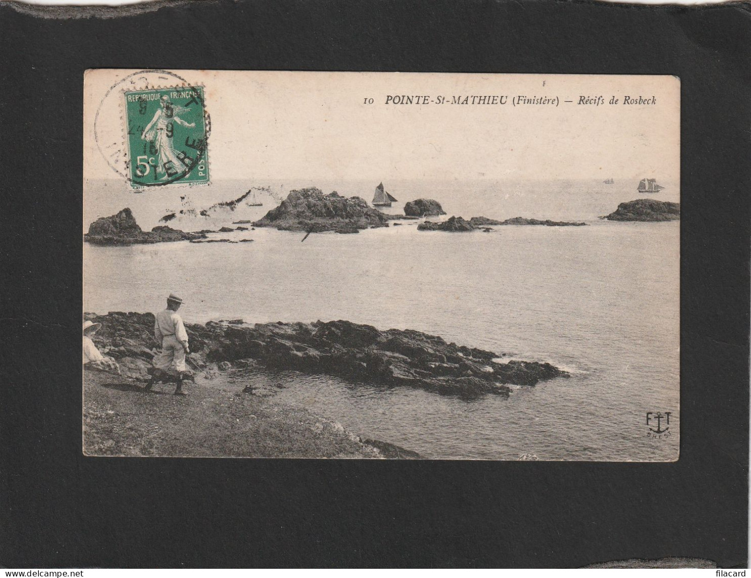 125579           Francia,     Pointe-St-Mathieu,   Recifs  De  Rosbeck,   VG  1915 - Plougonvelin
