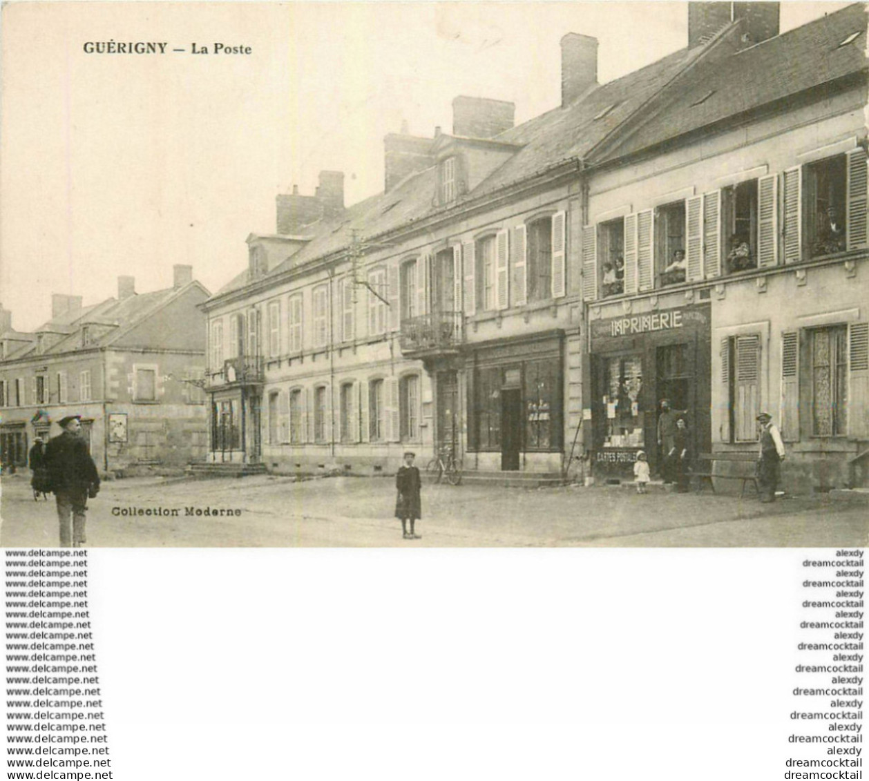 58 GUERIGNY. La Poste Et L'Imprimerie Commerce De Cartes Postales - Guerigny