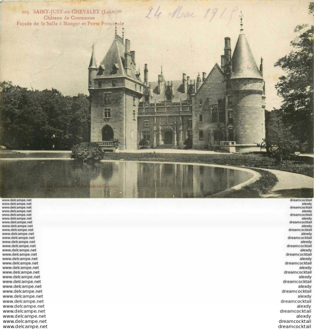 WW 42 SAINT-JUST-EN-CHEVALET. Château De Contenson 1915 - Saint Just Saint Rambert