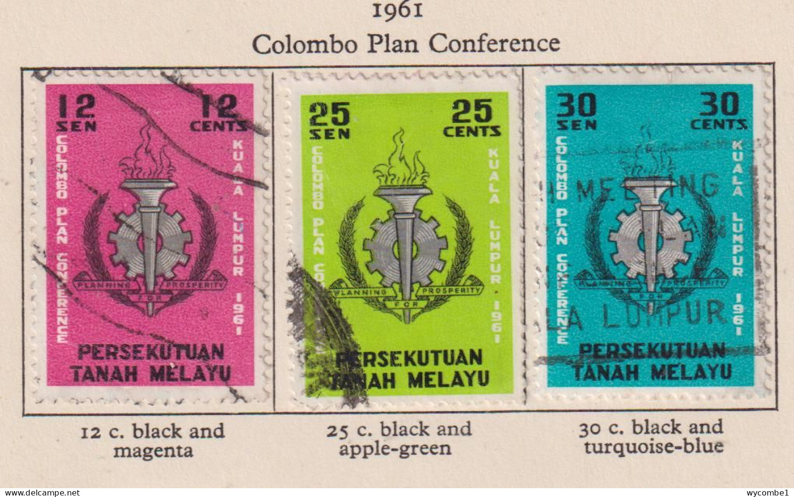MALAYAN FEDERATION - 1961 Colombo Plan Set Used As Scan - Federated Malay States