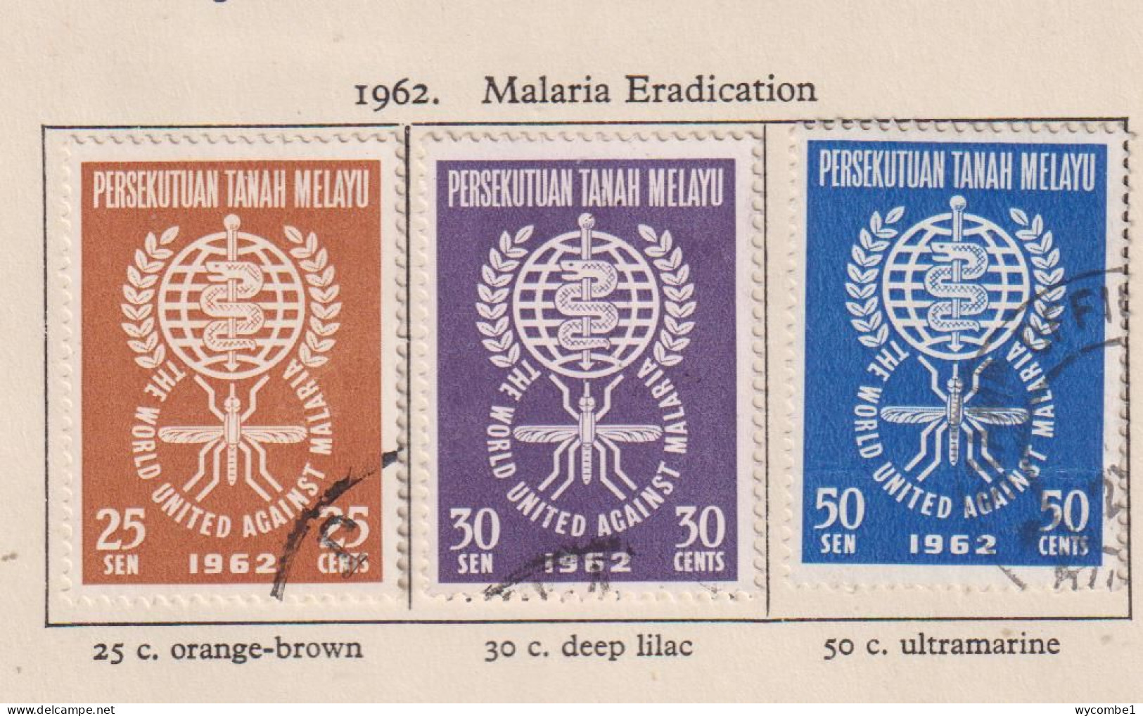 MALAYAN FEDERATION - 1962 Malaria Eradication Set As Scan - Federated Malay States