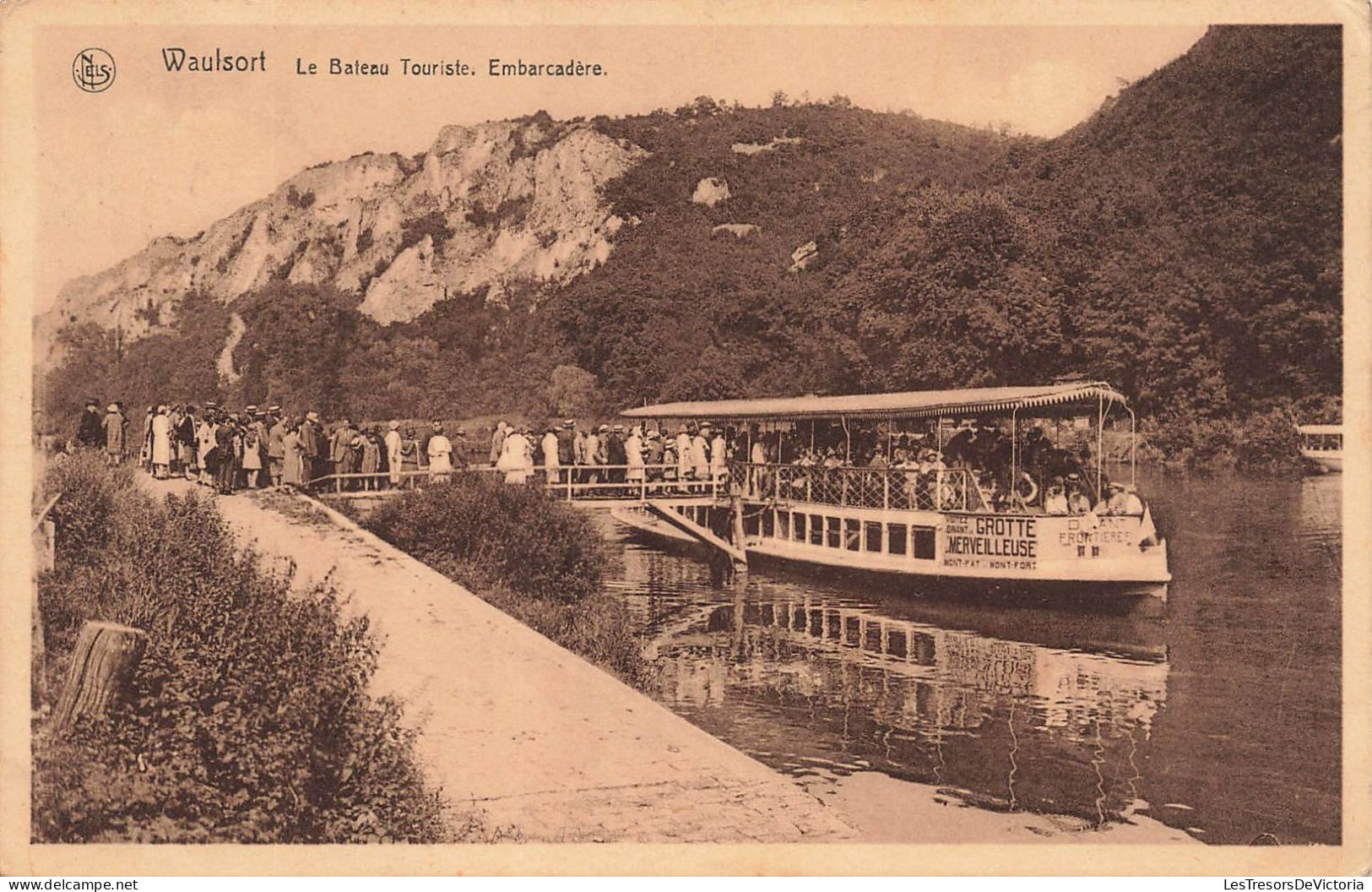 BELGIQUE - Hastière - Waulsort - Le Bateau Touriste - Embarcadère - Animé - Carte Postale Ancienne - Hastière