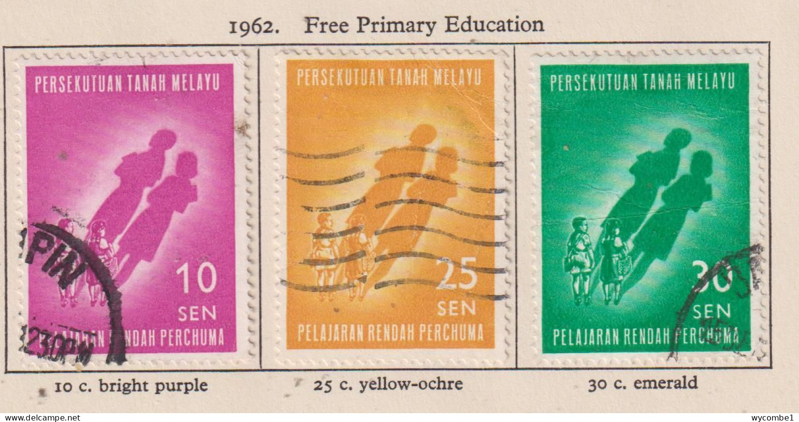 MALAYAN FEDERATION - 1962 Free Primary Education Set As Scan - Federated Malay States