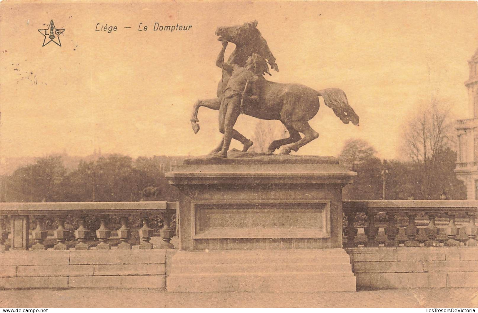 BELGIQUE - Liège - Le Dompteur - Monument  - Carte Postale Ancienne - Liege