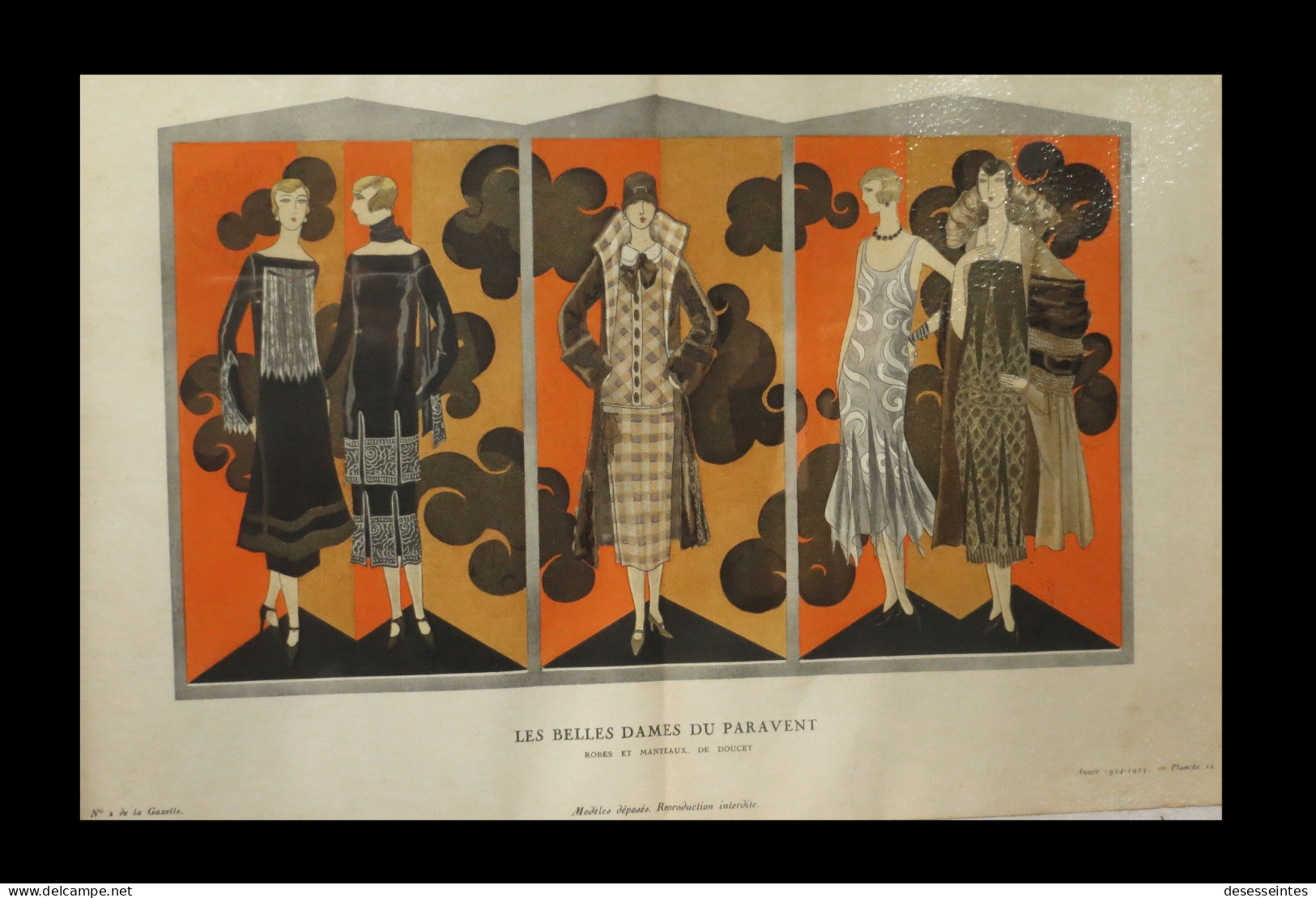 [MODE COUTURE STYLISME HAUTE-COUTURE GAZETTE Du BON TON ART DECO] SIMON (Mario) - ''Les Belles Dames Du Paravent'' . - Art Nouveau / Art Deco