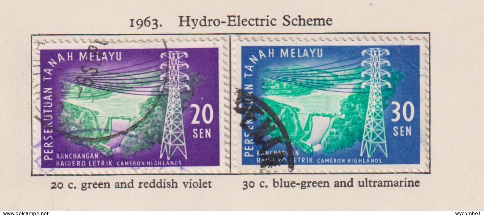 MALAYAN FEDERATION - 1963 Hydro Electric Scheme Set As Scan - Federated Malay States