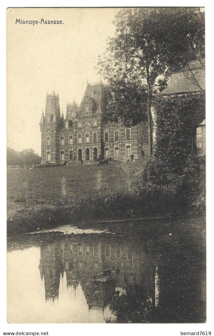 Belgique  - Mianoye Assesse  - Chateau -  Mr  Vermeulen De Miamoye  Et  Mme Comtesse  Van Den Steen De Jehay - Assesse