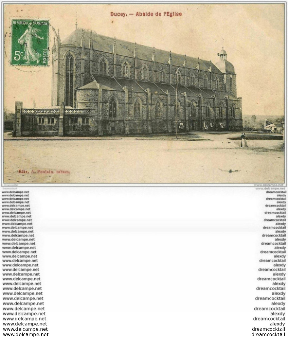 50 DUCEY. Abside Eglise 1914 - Ducey