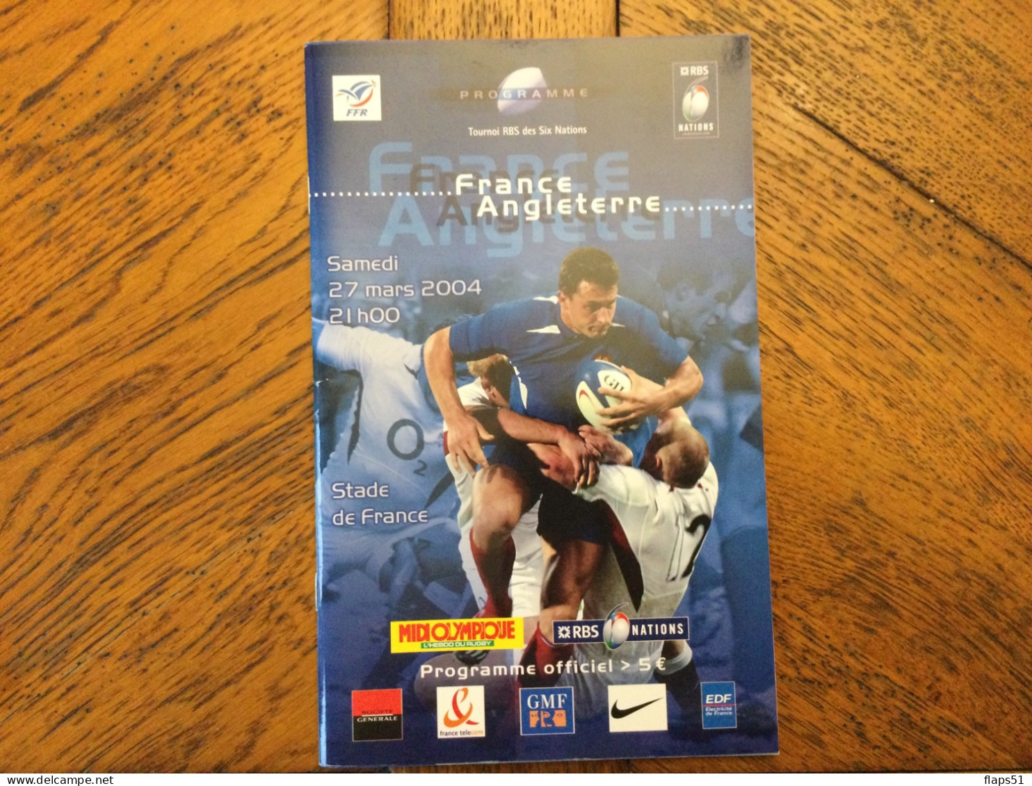 Vends Billet Du Match France Angleterre Du 27 Mars 2004 Tournoi Des 6 Nations - Rugby