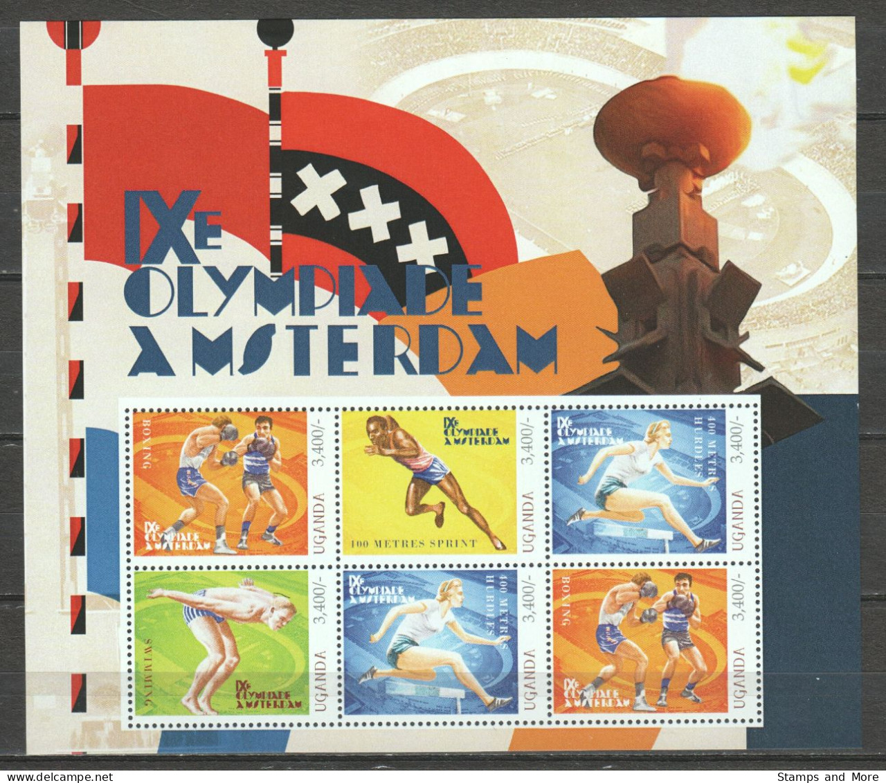 Uganda - MNH Sheet 1 SUMMER OLYMPICS AMSTERDAM 1928 - Verano 1928: Amsterdam