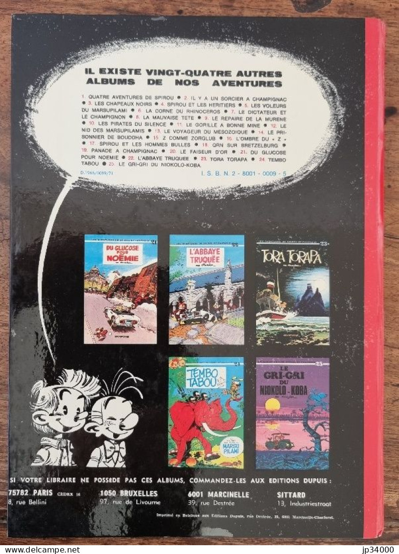 SPIROU ET FANTASIO N°7 Le Dictateur Et Le Champignon Edition 1974 Dos Rond. Tbe (B) - Spirou Et Fantasio