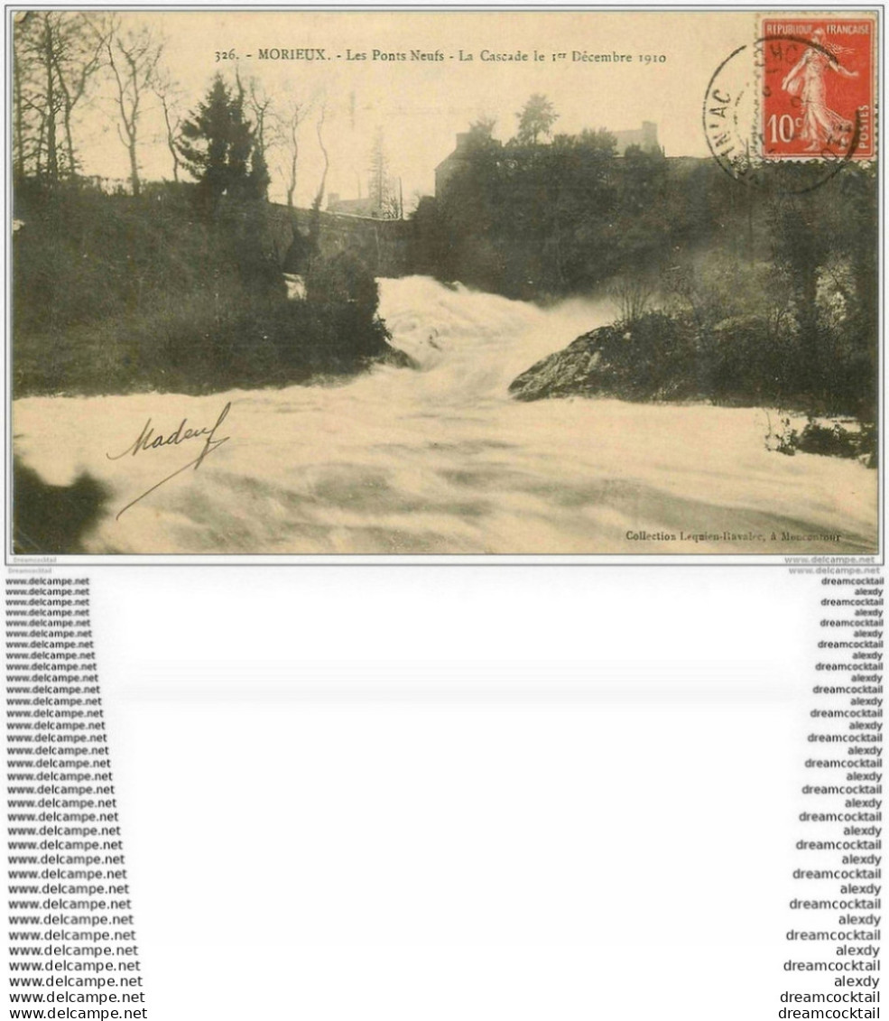 22 MORIEUX. Les Ponts Neufs Et La Cascade 1912 - Morieux