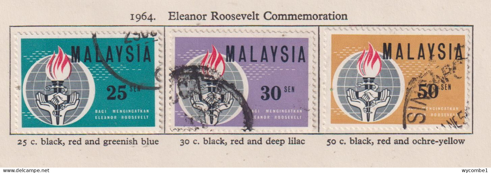 MALAYSIA - 1964 Eleanor Roosevelt Set As Scan - Federation Of Malaya