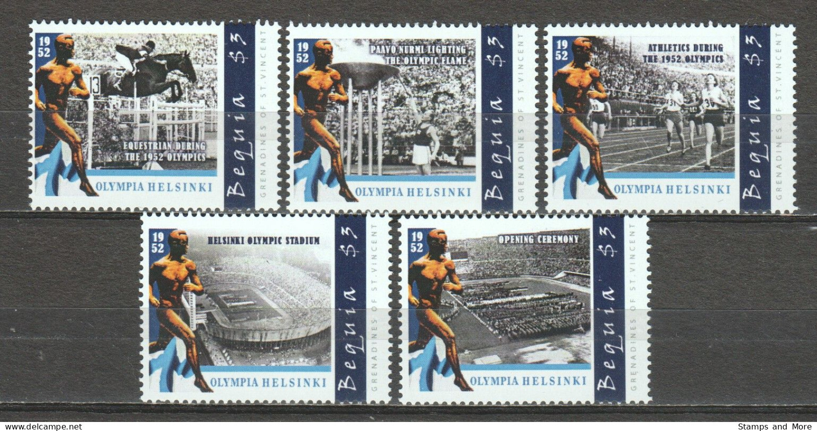 St Vincent Grenadines (Bequia) - MNH SUMMER OLYMPICS HELSINKI 1952 - Summer 1952: Helsinki