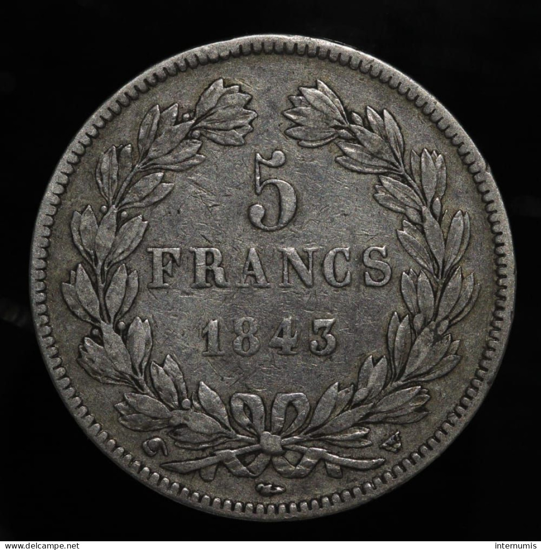 France, Louis-Philippe I, 5 Francs, 1843, W - Lille, Argent (Silver), TTB (EF), KM#749.13, G.678 & F.324 - 5 Francs