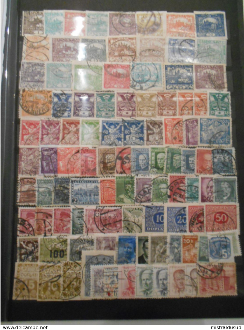 Tchecoslovaquie Collection , 100 Timbres Obliteres - Verzamelingen & Reeksen