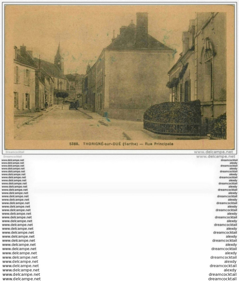 72 THORIGNE-SUR-DUE. Rue Principale 1946 - Pontvallain