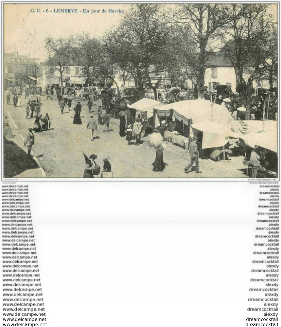 64 LEMBEYE. Un Jour De Marché 1923 - Lembeye